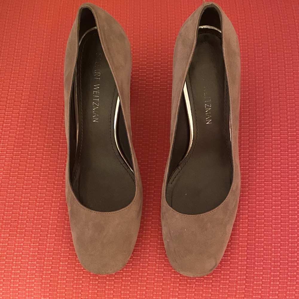 Stuart Weitzman Gray Suede Heels